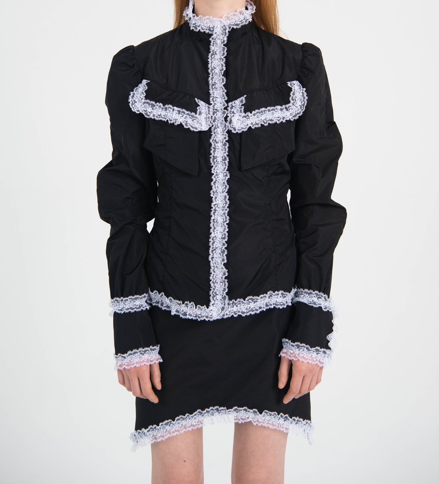 AZA JACKET WITH LACE TRIMS