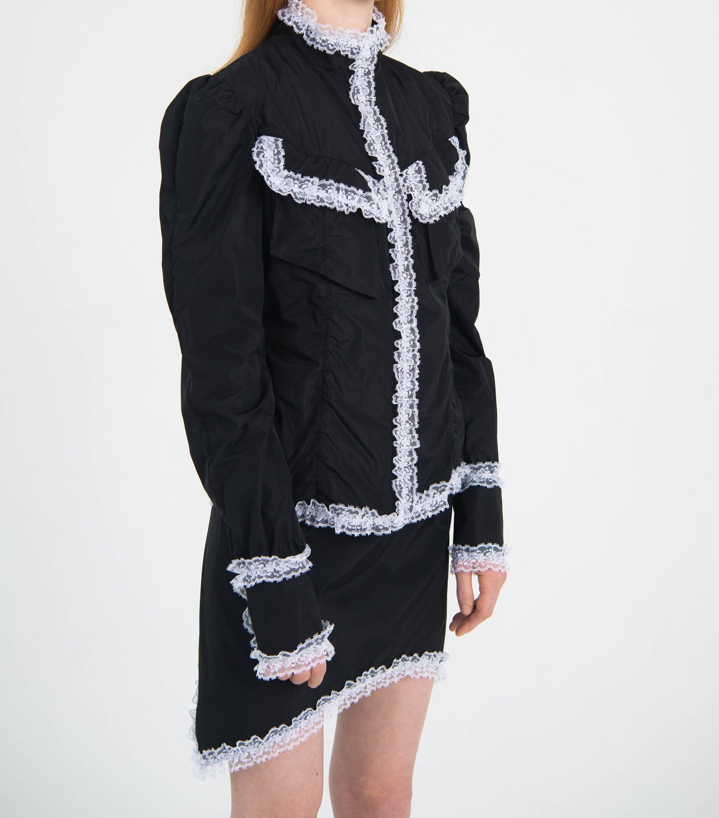 AZA JACKET WITH LACE TRIMS