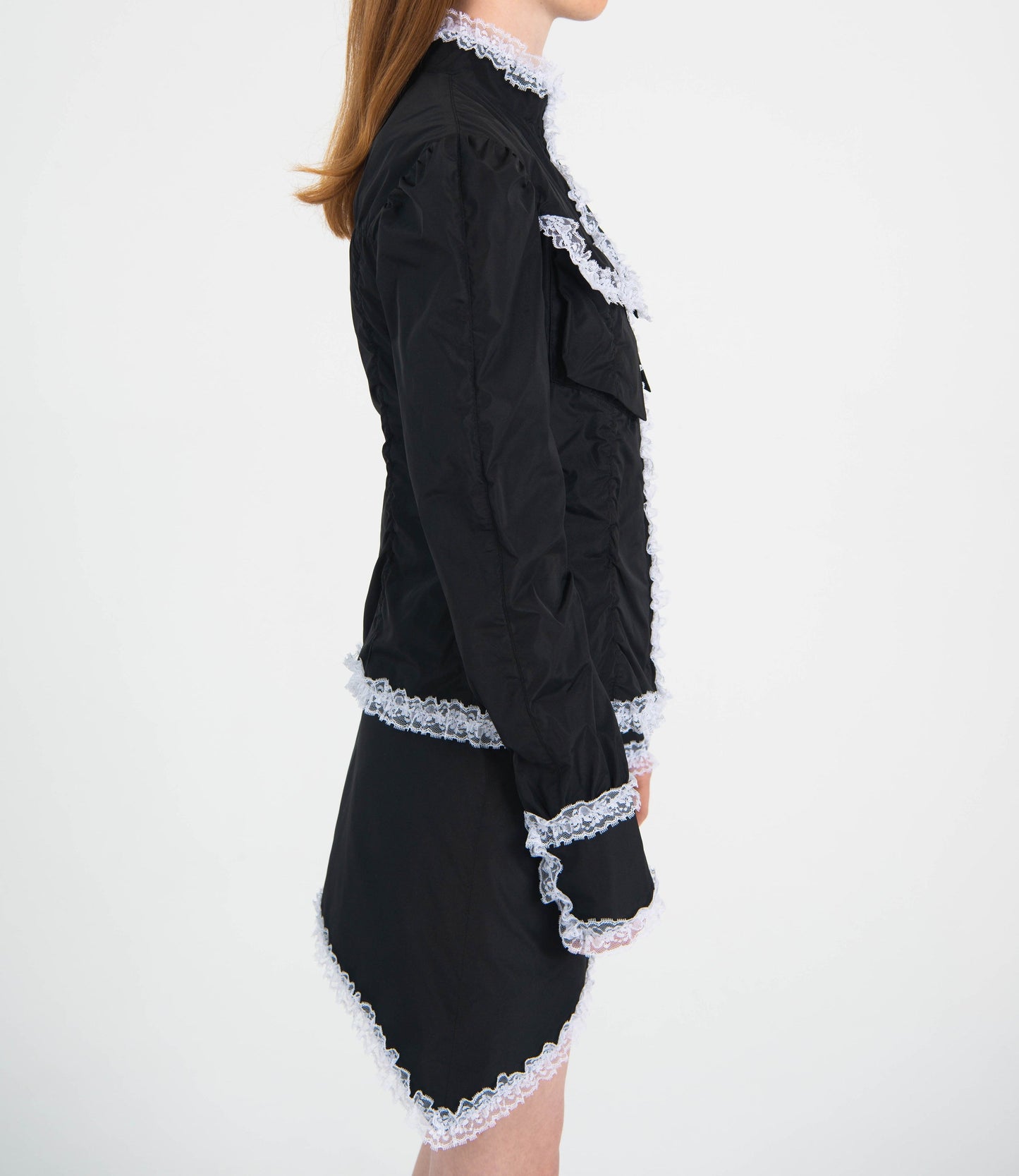 AZA JACKET WITH LACE TRIMS