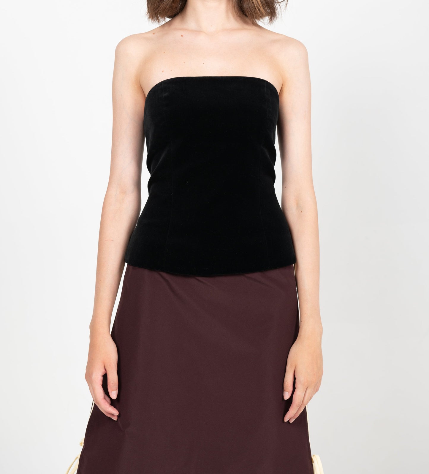 LAURIE STRAPLESS TOP IN BLACK