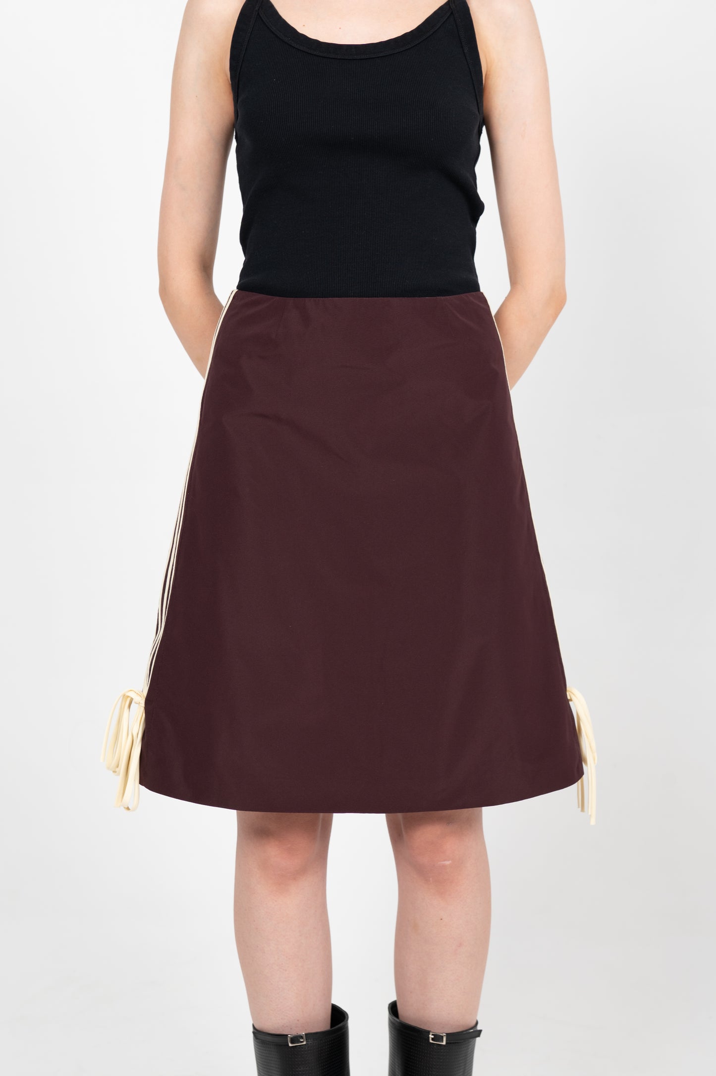 ZORINA BOW/STRIPE SKIRT