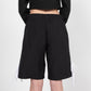 GIADA BOW/WHITE STRIPE NYLON SHORTS IN BLACK