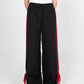 GIADA BOW/RED STRIPE NYLON TROUSERS IN BLACK (TALL)