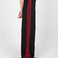 GIADA BOW/RED STRIPE NYLON TROUSERS IN BLACK (TALL)