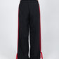 GIADA BOW/RED STRIPE NYLON TROUSERS IN BLACK (TALL)