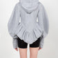 IRINA ZIP-UP HOODIE IN GREY MELANGE