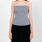 LAURIE STRAPLESS GINGHAM TOP