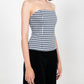 LAURIE STRAPLESS GINGHAM TOP