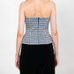 LAURIE STRAPLESS GINGHAM TOP