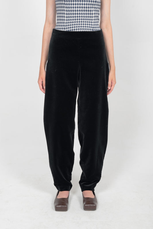 KLARA BANANA TROUSERS IN BLACK VELVET