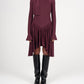 SAMIA DRESS IN BURGUNDY