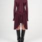 SAMIA DRESS IN BURGUNDY