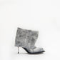 IMAN STILETTO HEEL BOOTS IN WHITE VINTAGE PATINA