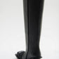 STILETTO HEEL CLASSIC SQUARE TOE BOOTS IN BLACK