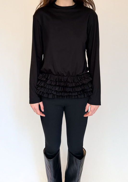 LAM RUFFLED LONG-SLEEVE