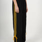 GIADA BOW/YELLOW STRIPE NYLON TROUSERS IN BLACK (REGULAR)