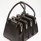 BOA FOUR CLASP BAG IN CHOCOLATE BROWN