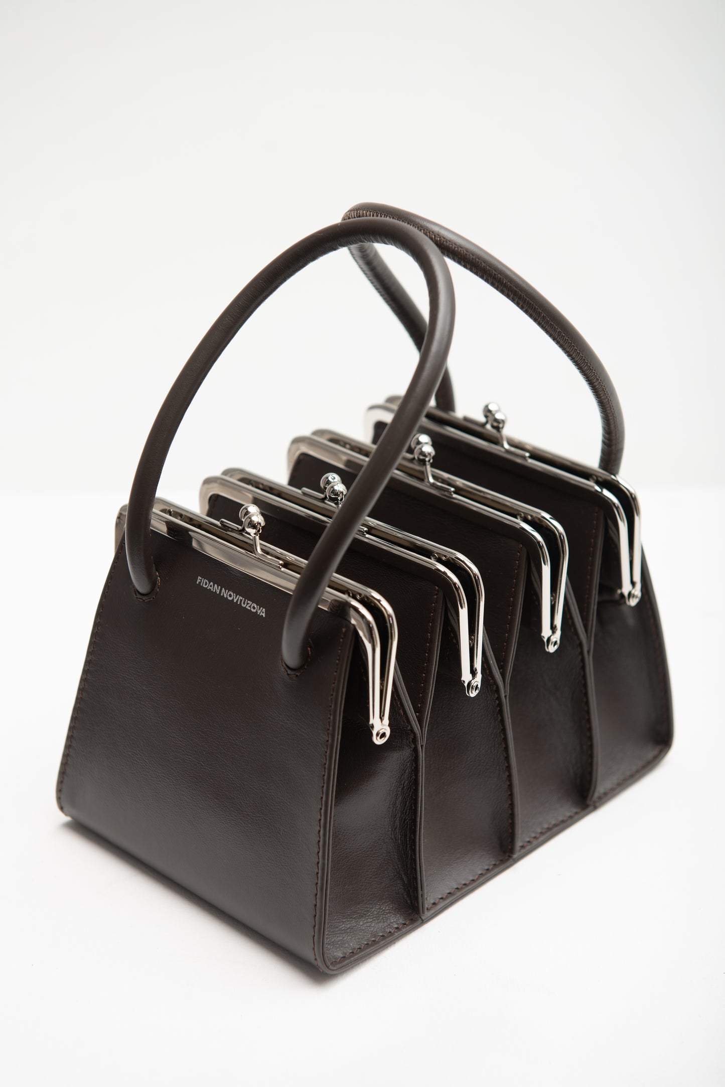 BOA FOUR CLASP BAG IN CHOCOLATE BROWN