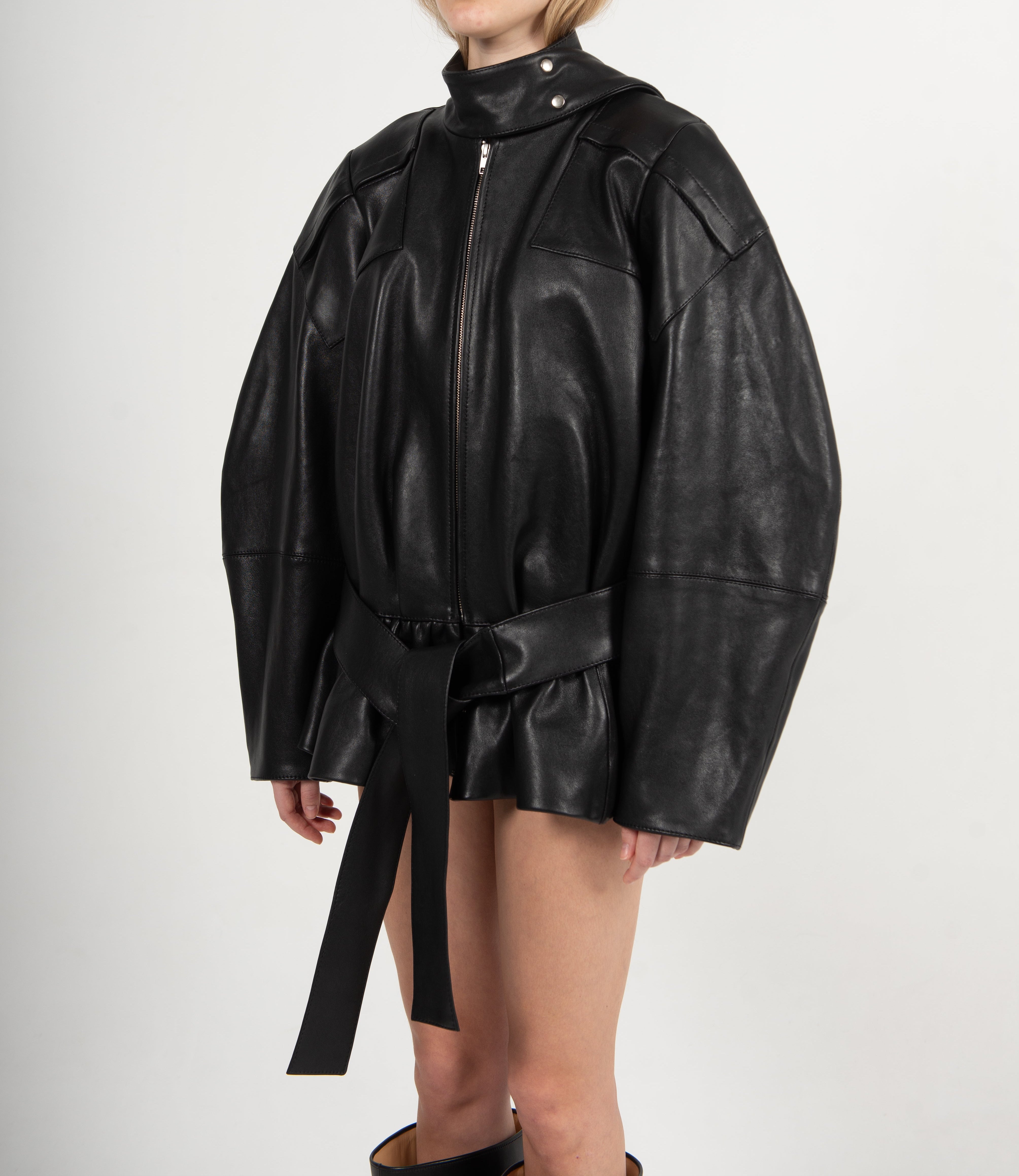 archive black flame Leather jacket 黒 JULIA LEATHER JACKET IN BLACK – FIDAN NOVRUZOVA