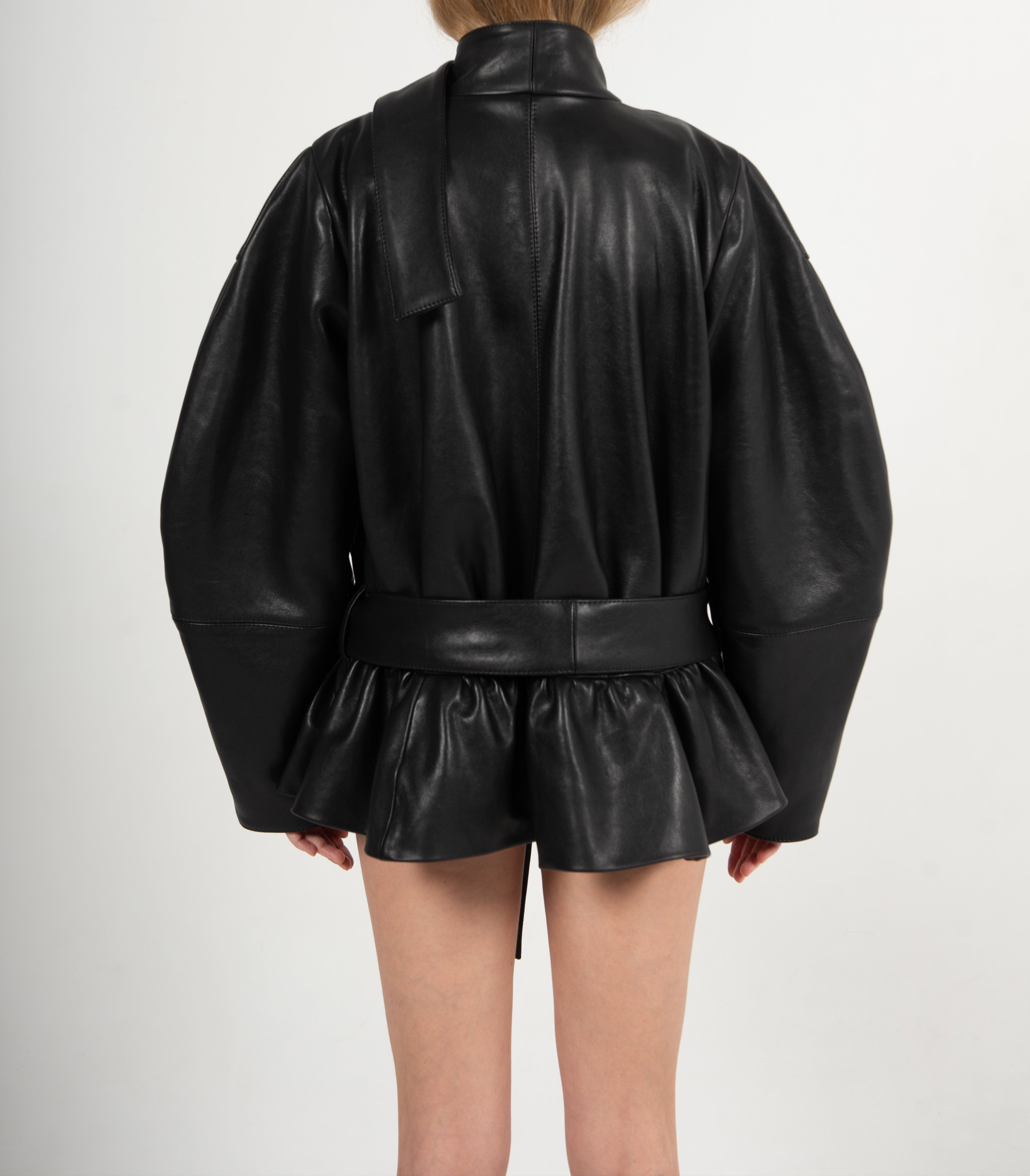 JULIA LEATHER JACKET IN BLACK – FIDAN NOVRUZOVA