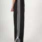 GIADA BOW/WHITE STRIPE NYLON TROUSERS IN BLACK (REGULAR)