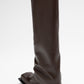 HAVVA CHUNKY HEEL TALL BOOTS IN CHOCOLATE BROWN