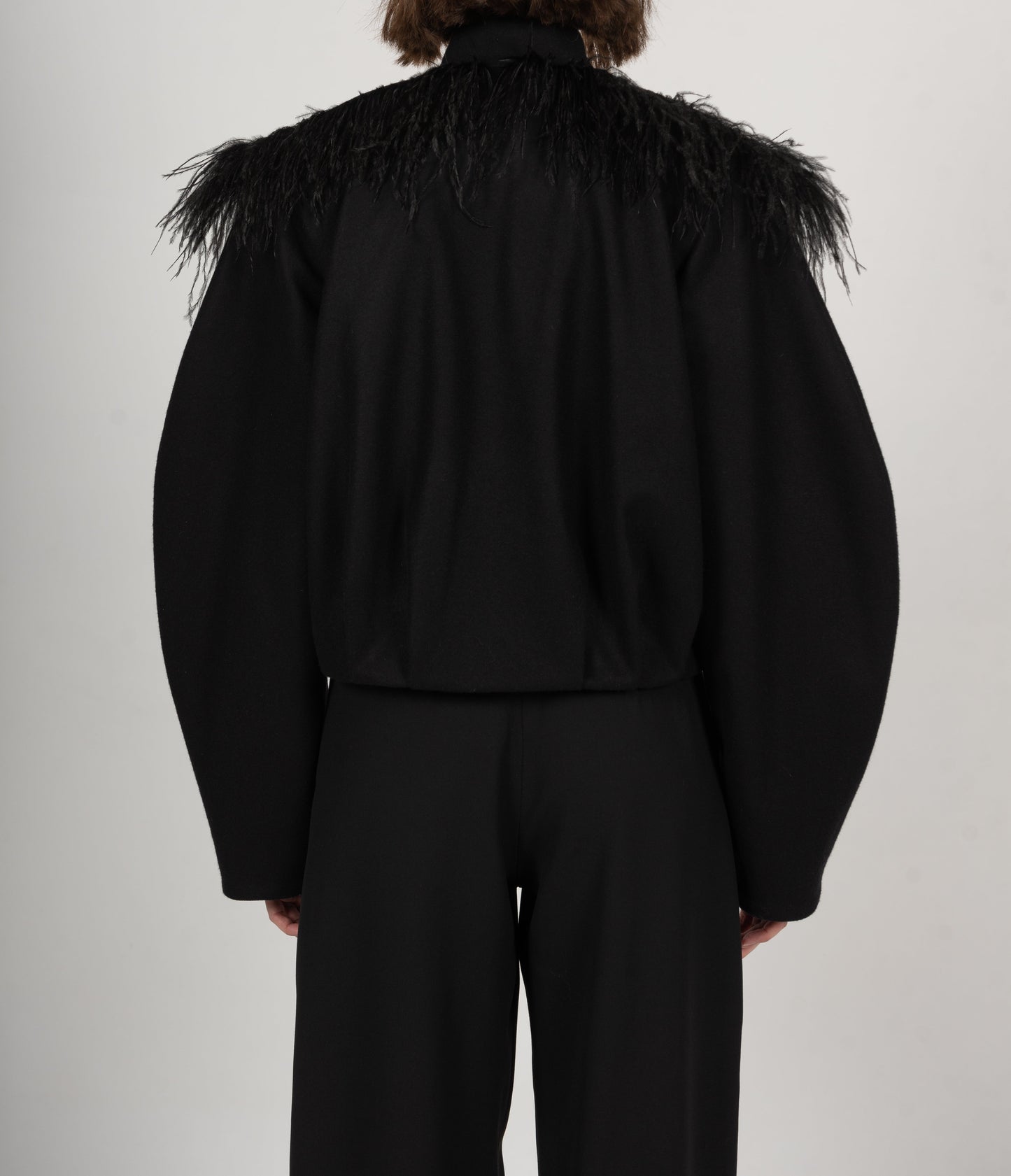 NOA WOOL JACKET WITH FEATHER DETAILS