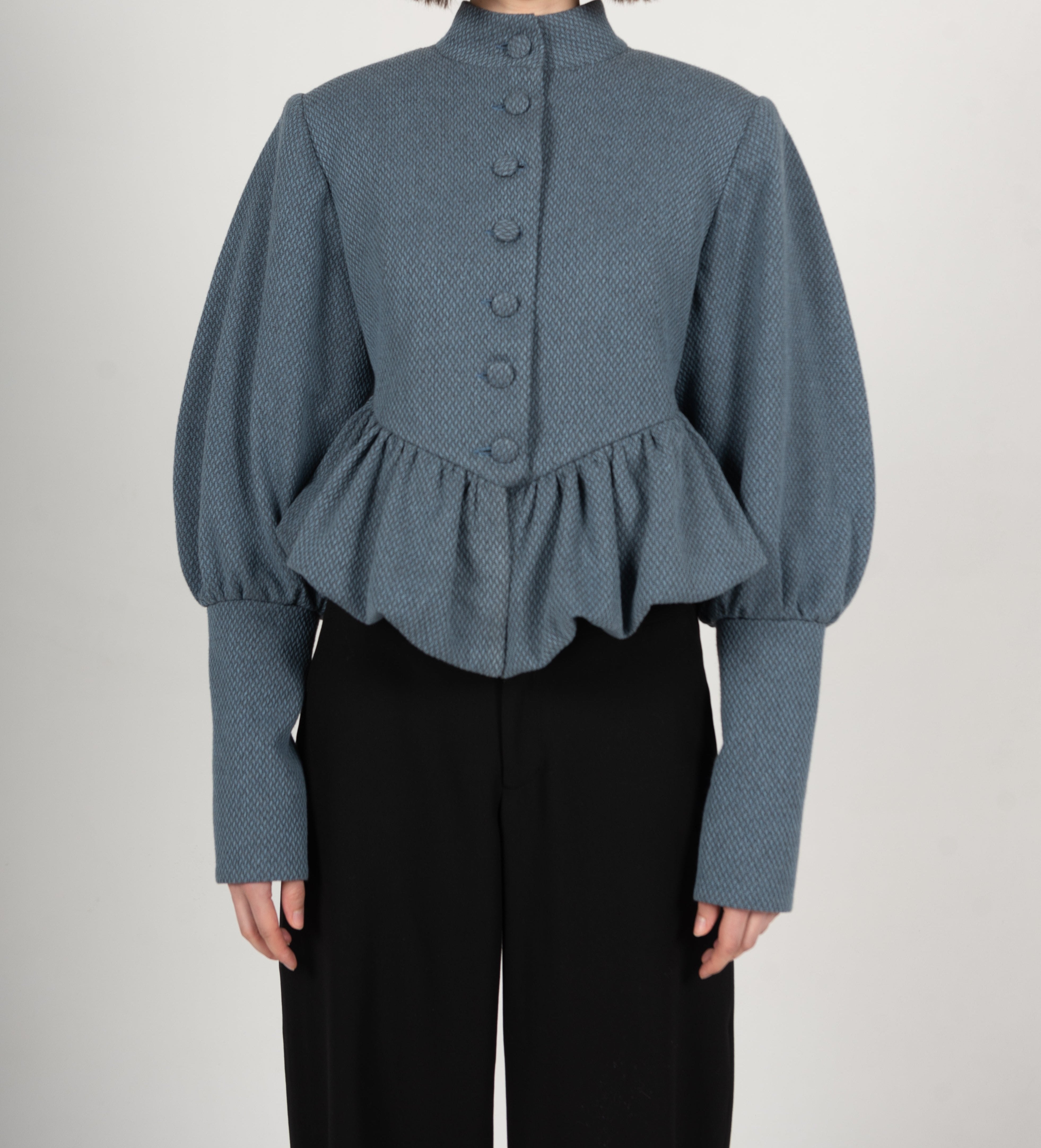 【関税込み】FIDAN NOVRUZOVA グリーン Giada ジャケット Fidan Novruzova - Giada Bow Jacket in Forest Green - GDJK03