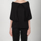 ZORA COTTON T-SHIRT IN BLACK