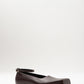 BELLA SQUARE TOE FLATS IN CHOCOLATE BROWN