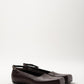 BELLA SQUARE TOE FLATS IN CHOCOLATE BROWN