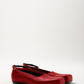 BELLA SQUARE TOE FLATS IN RED