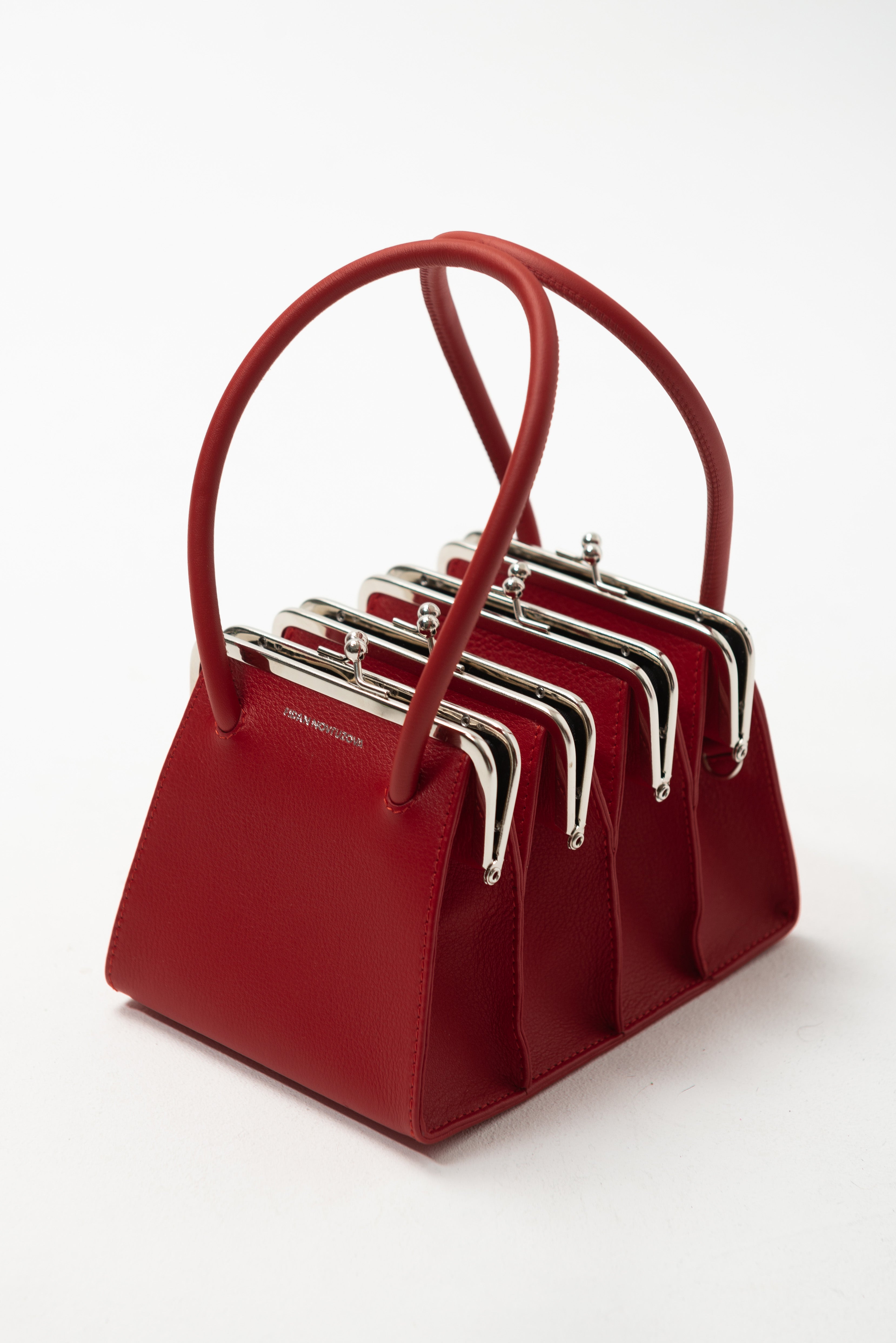 BOA FOUR CLASP BAG IN RED – FIDAN NOVRUZOVA