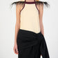 NADYA HALTER TOP WITH FEATHER DETAILS