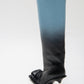 STILETTO HEEL CLASSIC SQUARE TOE BOOTS IN BABY BLUE/BLACK OMBRÉ