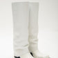 HAVVA CHUNKY HEEL TALL BOOTS IN WHITE