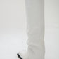 HAVVA CHUNKY HEEL TALL BOOTS IN WHITE