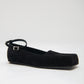 BELLA SQUARE TOE FLATS IN BLACK