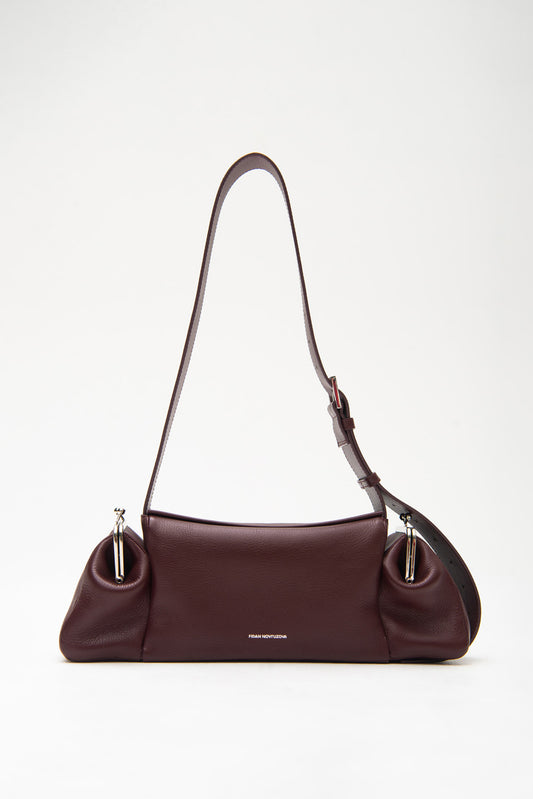 LALA LEATHER BAG IN DARK CHERRY