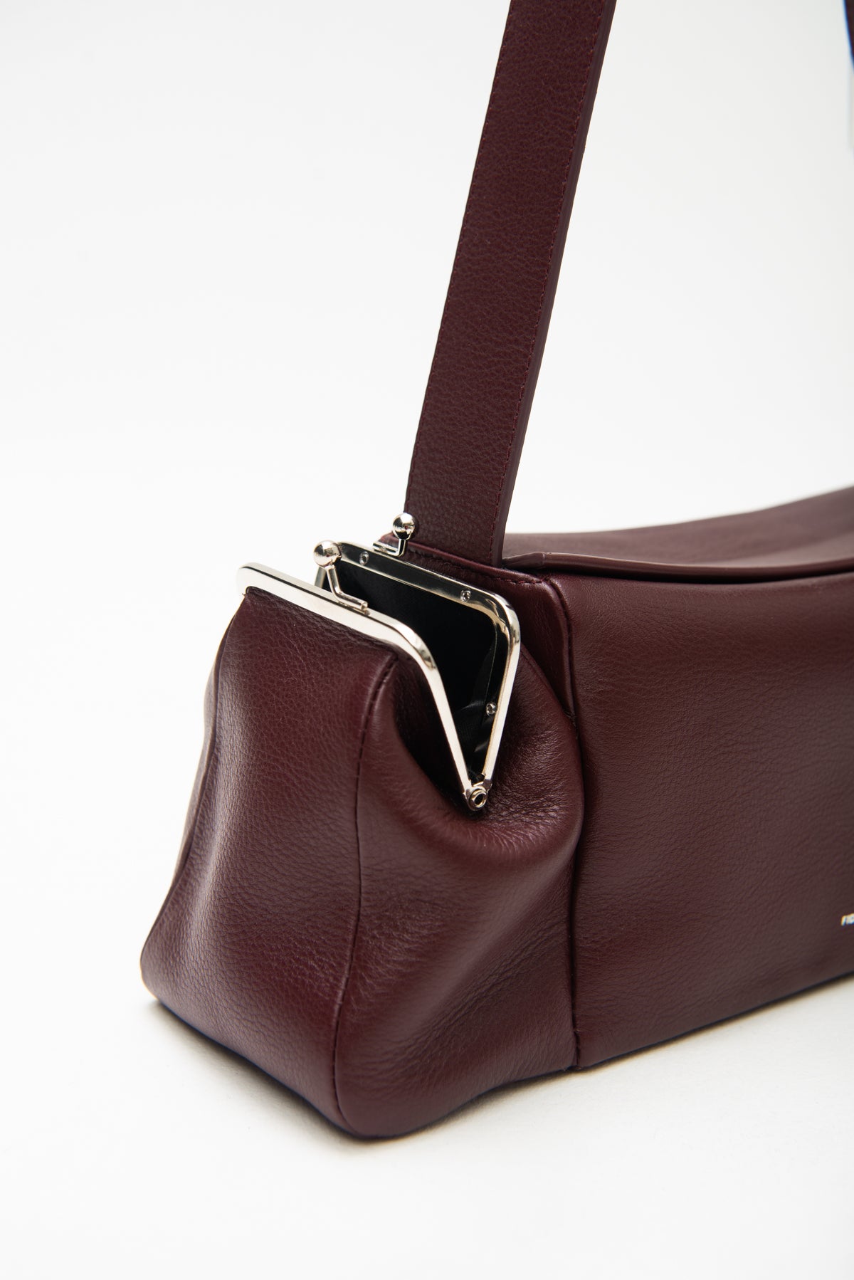 LALA LEATHER BAG IN DARK CHERRY – FIDAN NOVRUZOVA