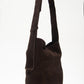 AVA SUEDE BAG IN CHOCOLATE BROWN