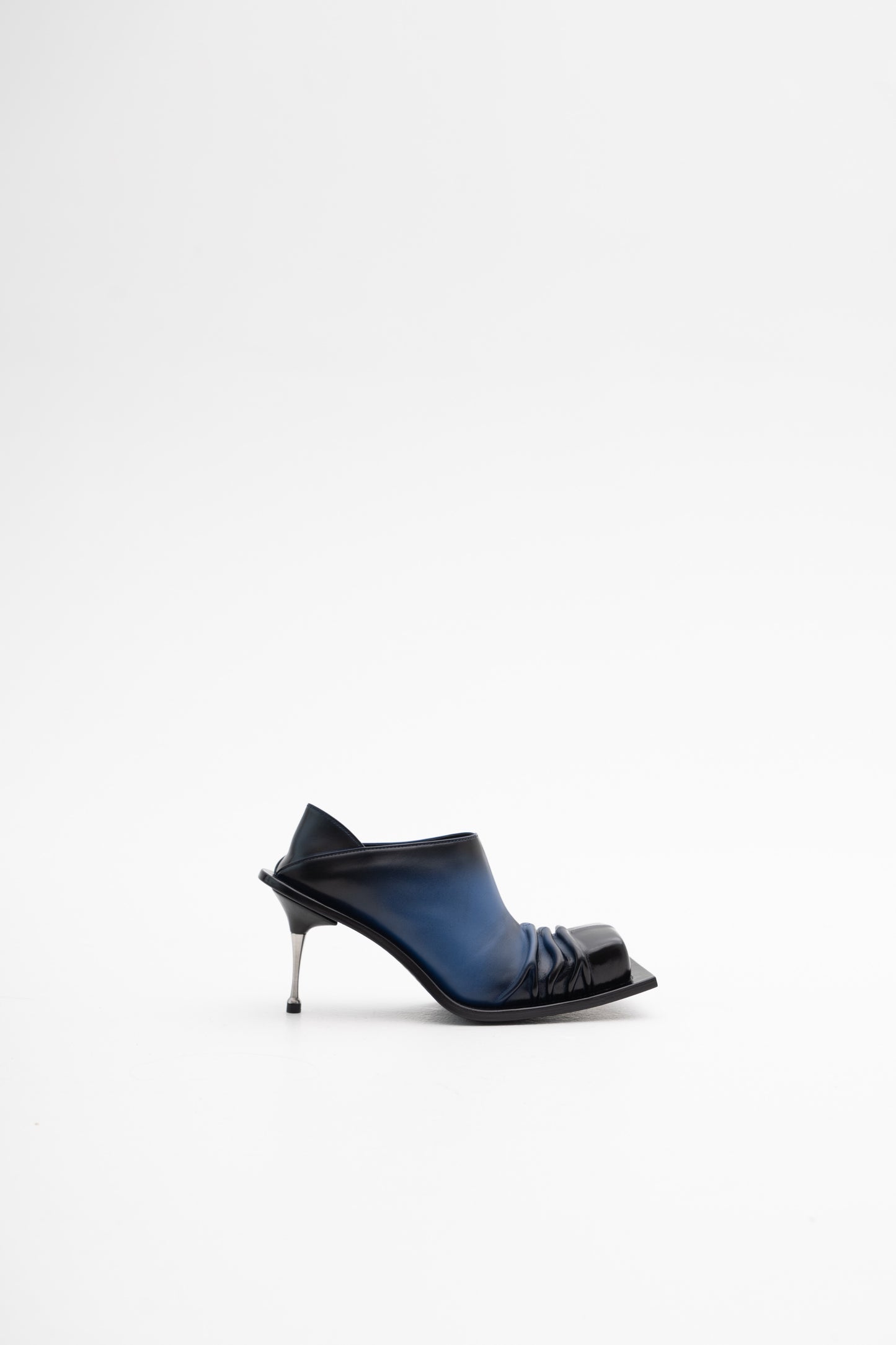 CONVERTIBLE MULE-PUMPS IN BLUE/BLACK OMBRÉ