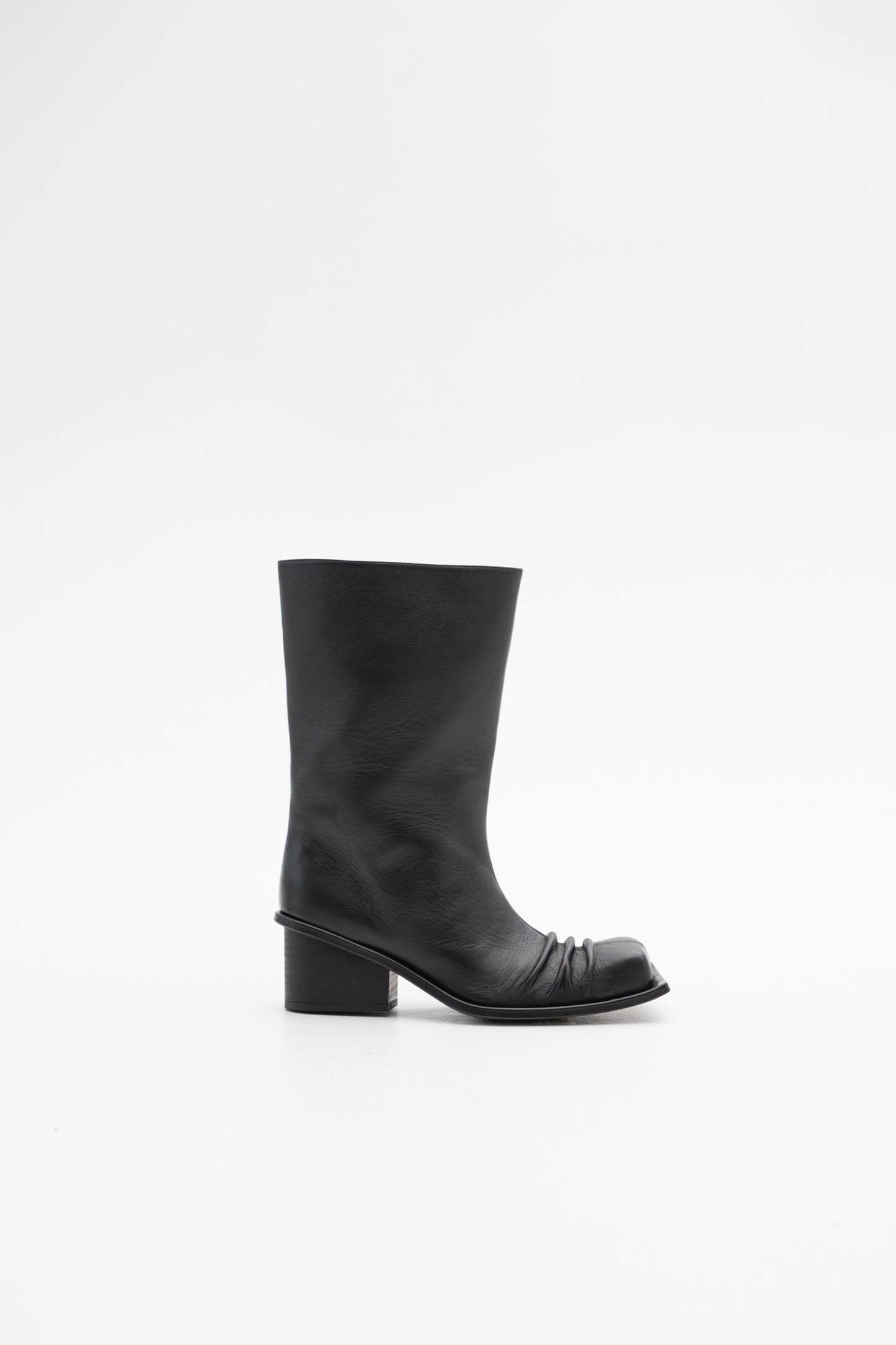 MID-LENGTH CHUNKY HEEL TOE BOOTS