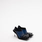 CONVERTIBLE MULE-PUMPS IN BLUE/BLACK OMBRÉ