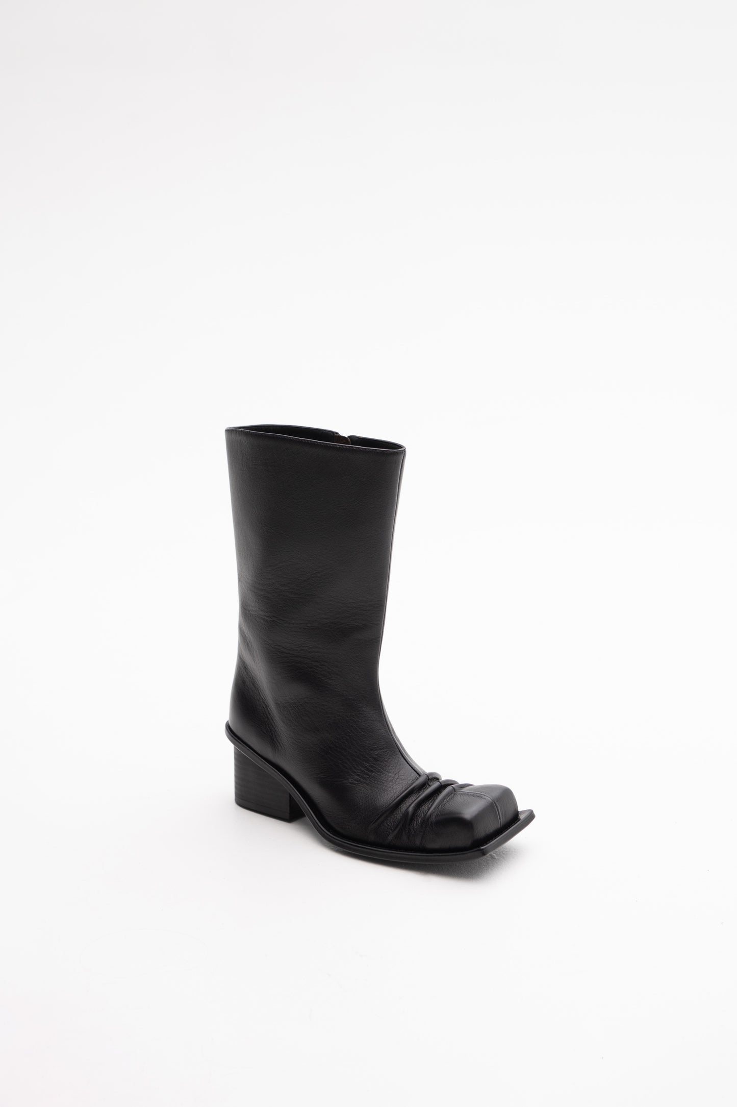 MID-LENGTH CHUNKY HEEL TOE BOOTS