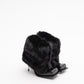 IMAN STILETTO HEEL BOOTS IN BLACK WITH BLACK FAUX FUR