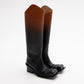 EQUESTRIAN CHUNKY HEEL SQUARE TOE BOOTS IN COGNAC OMBRÉ