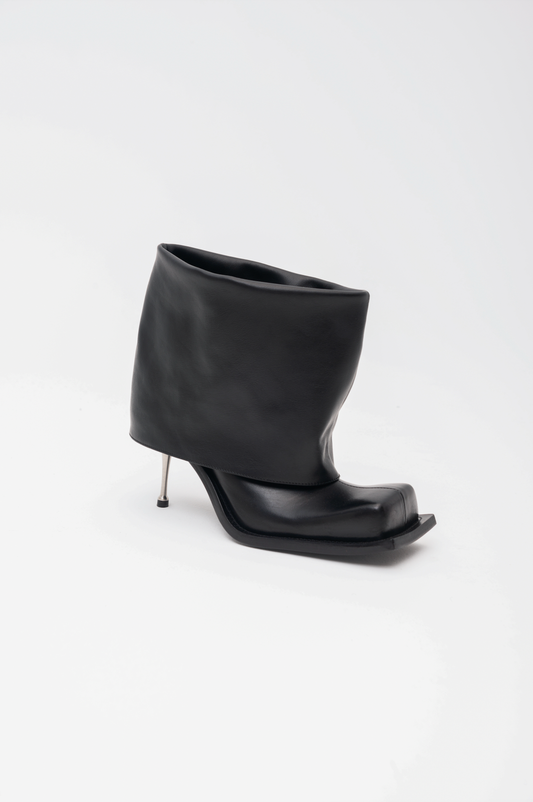 IMAN STILETTO HEEL BOOTS IN BLACK