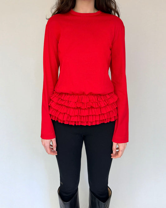 LAM RUFFLED LONG-SLEEVE