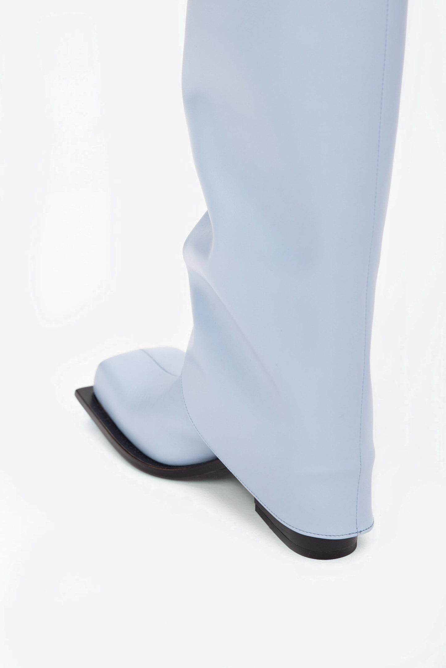 HAVVA CHUNKY HEEL TALL BOOTS IN BABY BLUE